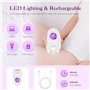 Épilateur électrique pour femme 2 en 1 avec lumière LED pour aisselles, jambes, bras, épilateur pour jambes, épilateur pour jamb