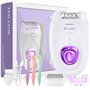 Épilateur électrique pour femme 2 en 1 avec lumière LED pour aisselles, jambes, bras, épilateur pour jambes, épilateur pour jamb