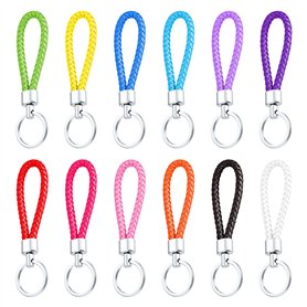 SYEYCW 12 Pièces Porte-Clés en Cuir Tressé