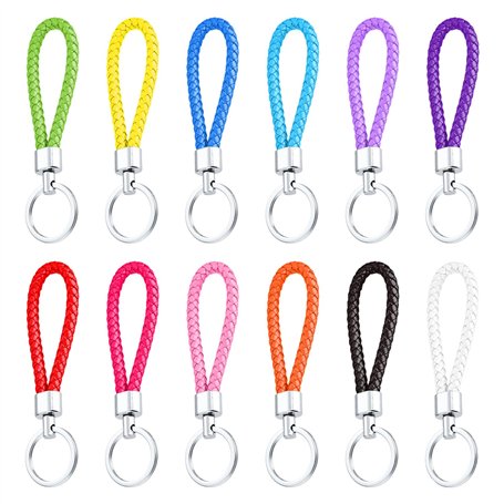 SYEYCW 12 Pièces Porte-Clés en Cuir Tressé