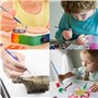SYEYCW 80 Pièces Pinceaux de Peinture en Vrac pour Enfants, Pinceaux Plats et Ronds Pointus, d'artiste Pinceaux Peinture avec Ma
