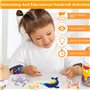 20 Pcs Plaques de Perles à Repasser Enfants Panneaux Perforés pour Perles 5mm Modèles de DIY avec Cartes Colorées Support Perles