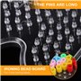 20 Pcs Plaques de Perles à Repasser Enfants Panneaux Perforés pour Perles 5mm Modèles de DIY avec Cartes Colorées Support Perles