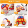 20 Pcs Plaques de Perles à Repasser Enfants Panneaux Perforés pour Perles 5mm Modèles de DIY avec Cartes Colorées Support Perles