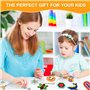 20 Pcs Plaques de Perles à Repasser Enfants Panneaux Perforés pour Perles 5mm Modèles de DIY avec Cartes Colorées Support Perles