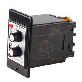 AC 110/220V Activé Désactivé Relais de minuterie Double Commande de Relais temporisé ADTV-YC 6S-60M