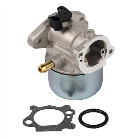 Carkio Carburateur 799868 avec joint et joint torique de Compatible with carburateur Briggs & Stratton 498170 498254 497347 4973