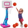 Erixazs Panier Basket Enfant - Panier De Basket Exterieur Interieur - Panier De Basket Enfant 3 4 5 6 7 Ans Reglable 70-138cm En