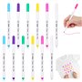 UWOBEFO Stylos Effaçables Couture Couleur 12 Pièces Stylo Effaçable à L'Eau Couture Stylo Multicolores Stylo Marqueur en Tissu C