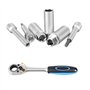 DAYUAN Jeu d'outils de 19 pièces d'amortisseurs à écrou pour jambe de suspension, palier de suspension, douille spéciale entraîn
