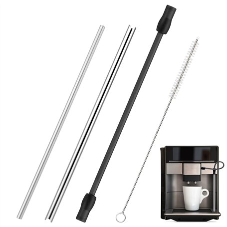 3 Pièces Tuyaux à Lait en Acier Inoxydable Cafetière Ensemble D'accessoires Compatible avec Siemens EQ6 EQ700 Ensemble D'accesso