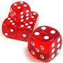 Dés de jeu transparents à 6 faces D6 de 19 mm (bords ronds