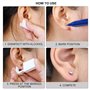 Lot de 4 pistolets de perçage d'oreille jetables avec clous d'oreilles de sécurité (diamant blanc)