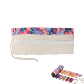 Eabdice 48 Slots Rouleau de Crayon en Toile