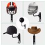 Tunejoy Support de Casque de Moto de Mural Porte de Casque de Moto de Rotation 180° Rangement Exposition Décorative de Casques d