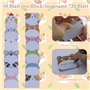 Lot de 12 petites notes autocollantes pour enfants, notes autocollantes Kawaii, fournitures scolaires, petits bloc-notes en form