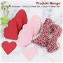 Lot de 220 étiquettes cadeaux en forme de cœur avec 2 cordes en coton pour vêtements, prix, artisanat (rouge, rose)