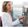 Porte-Badges en Pu Cuir Verticaux Badge Porte-Cartes avec Cordon Rétractable Lanière avec Porte-Carte D'Identité pour Le Travail