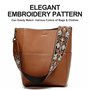 Sangle de Sac à Main 5cm Large Bandoulière pour Sac à Main Réglable Broderie Jacquard Rétro Sangles de Remplacement pour Femmes 