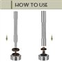 Boutons Pression 12 Sets Metal Bouton Snaps pour Cuir Vêtement Pressions Couture avec 4 Pcs Outils de Fixation pour Vêtements, V