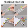 Yesaler Agrafeuse Push Distributeur à Pinces avec 200 Pièces Clips en Acier Inoxydable Réutilisables pour Fixer Feuilles Mobiles