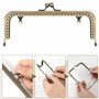 Yesaler Cadre de Sac à Main en Métal 15,5cm Fermoir Cadre Porte Monnaie Fermoir de Baiser Carrée pour Bricolage Artisanat Sac à 