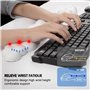 Tapis de Souris et Repose-Poignet Clavier, Mouse Pad Ergonomique and Nuage Doux Repose Poignet Clavier et Souris en Mousse à Mém