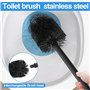 Porte-papier toilette debout en acier inoxydable avec brosse WC - Porte-papier toilette avec boîte à lingettes humides - Porte-p
