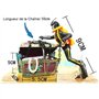 Bestgle Ornement d'Aquarium d'action, Plongeur de Coffre au Trésor sous-Marin, Décorations d'Aquarium d'Aération en Direct Noir