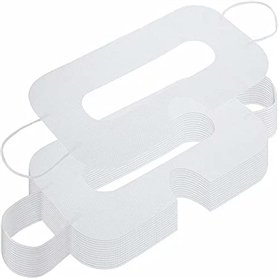 Lot de 50 lunettes de réalité virtuelle jetables 3D unies en tissu polaire doux et respirant pour lunettes de réalité virtuelle