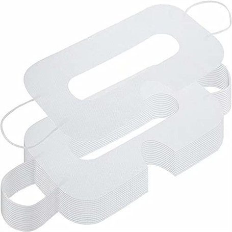 Lot de 50 lunettes de réalité virtuelle jetables 3D unies en tissu polaire doux et respirant pour lunettes de réalité virtuelle