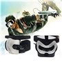 Lot de 50 lunettes de réalité virtuelle jetables 3D unies en tissu polaire doux et respirant pour lunettes de réalité virtuelle