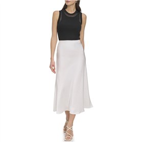 DKNY Jupe midi rayée en Jacquard