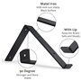 Equerre Etagere Murale,4 Pièces 20cm Noir Support Étagère Murale Metal Industrielle Support d'Étagère,Charge Lourde Equerre Fixa