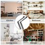 Equerre Etagere Murale,4 Pièces 20cm Noir Support Étagère Murale Metal Industrielle Support d'Étagère,Charge Lourde Equerre Fixa