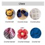 Ensemble de Crochets, 4 Pcs Crochet Tricot en Acier Inoxydable, Multicouleur Poignée en Aluminium Crochet, pour Débutants et Pro
