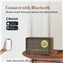 radio Bluetooth vintage avec fonction bruit blanc
