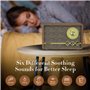 Mufoli Radio rétro avec haut-parleur Bluetooth, radio Bluetooth vintage avec fonction bruit blanc, haut-parleur radio FM en bois