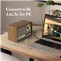 Mufoli Radio rétro avec haut-parleur Bluetooth, radio Bluetooth vintage avec fonction bruit blanc, haut-parleur radio FM en bois