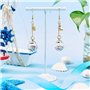MaoNativey 30pcs 16mm Breloques Pendentif Boule de Verre Cristal avec Strass Perle Brillante Étoiles pour Faire des Pendentifs C
