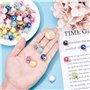 MaoNativey 30pcs 16mm Breloques Pendentif Boule de Verre Cristal avec Strass Perle Brillante Étoiles pour Faire des Pendentifs C