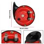 Klaxon Camion 12v,Double Tonalité Klaxon de Voiture Forme D'escargot 110±5db,Avertisseur Sonore de Haut Parleur Avec Support,our