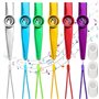 Eniyou 6 Pièces Kazoos Kazoo Instrument Kazoo Métal Instruments De Musique en Métal Kazoo Alliage Aluminium Portable Cazou Cazoo