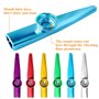 Eniyou 6 Pièces Kazoos Kazoo Instrument Kazoo Métal Instruments De Musique en Métal Kazoo Alliage Aluminium Portable Cazou Cazoo