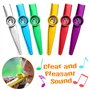 Eniyou 6 Pièces Kazoos Kazoo Instrument Kazoo Métal Instruments De Musique en Métal Kazoo Alliage Aluminium Portable Cazou Cazoo