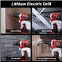 TEENO Tool Kit 3 Piece Set (Brushless Cordless Impact Wrench + Impact Drill + Brushless Angle Grinder) 20V 2 X Batterie 3Ah