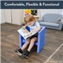 Children's Factory Chaise Cube 3 en 1 pour Enfants, siège Flexible, mobilier de Salle de Classe, Bleu Ciel