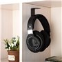 QIMEI-SHOP Support Casque en Aluminium Crochet de Casque Porte de Casque avec des Vis et Ruban Adhésif Solides Noir 6.5x3.5x5.5 