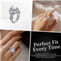 HALUKAKAH Bague Moissanite Femme D Couleur 2.0 ct Cœur,Diamant de 2 Carats Cultivé en Laboratoire avec Certificat,Argent Sterlin