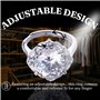 HALUKAKAH Bague Moissanite Femme D Couleur 5.0 ct Luxe,Diamant de 5 Carats Cultivé en Laboratoire avec Certificat,Argent Sterlin
